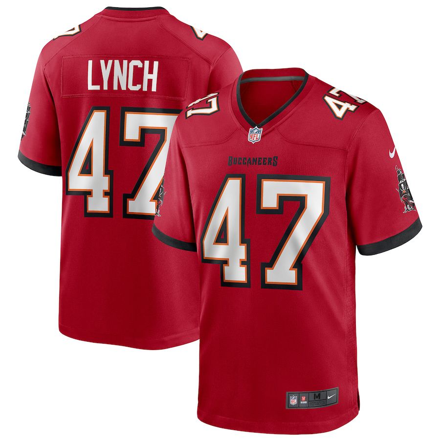 Men Tampa Bay Buccaneers #47 John Lynch Nike Red Game Retired Player NFL Jersey